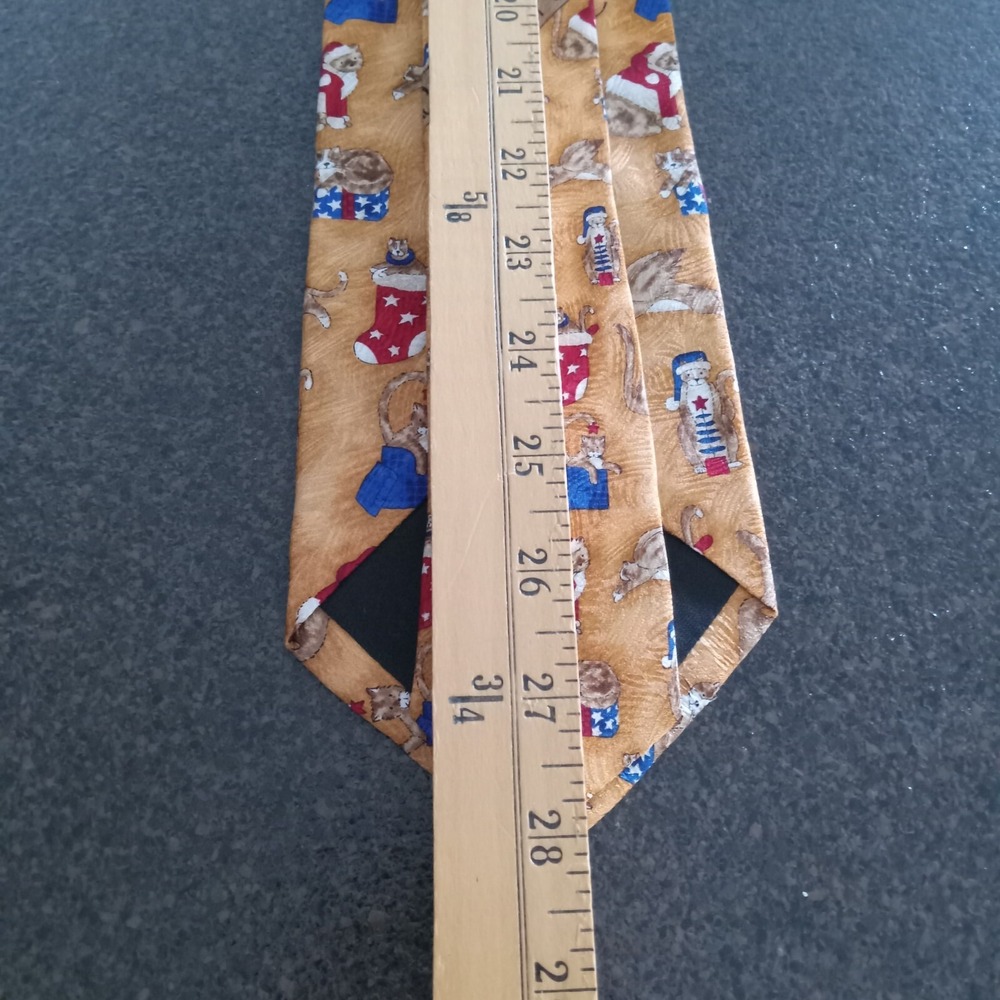 J.Z. Richards Handmade All Silk Christmas Kittens Necktie‎ Lot 0f 3 - Picture 4 of 8